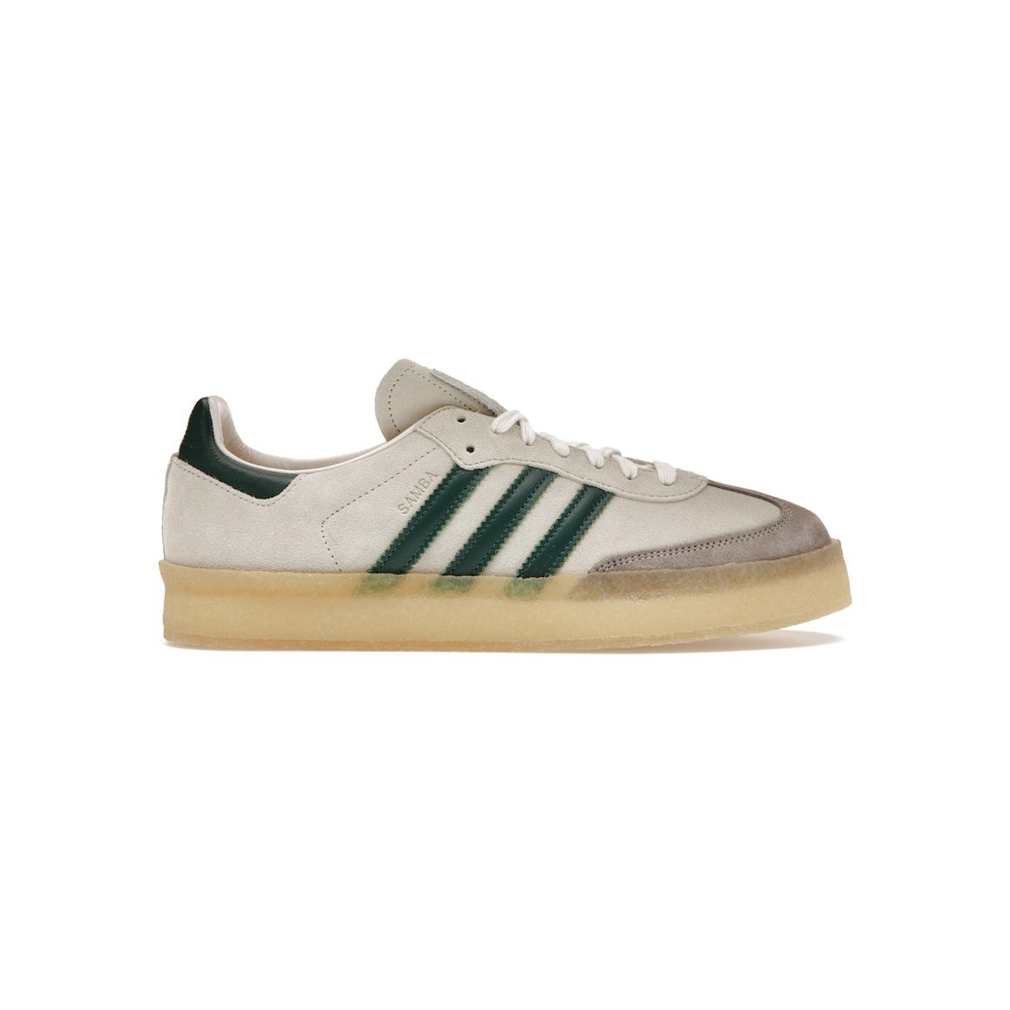 Adidas Clarks 8th Street Samba by Ronnie Fieg Chalk White Green Silhouette Sneakers & Art Adidas Clarks 8th Street Samba by Ronnie Fieg Chalk White Green Silhouette Sneakers & Art