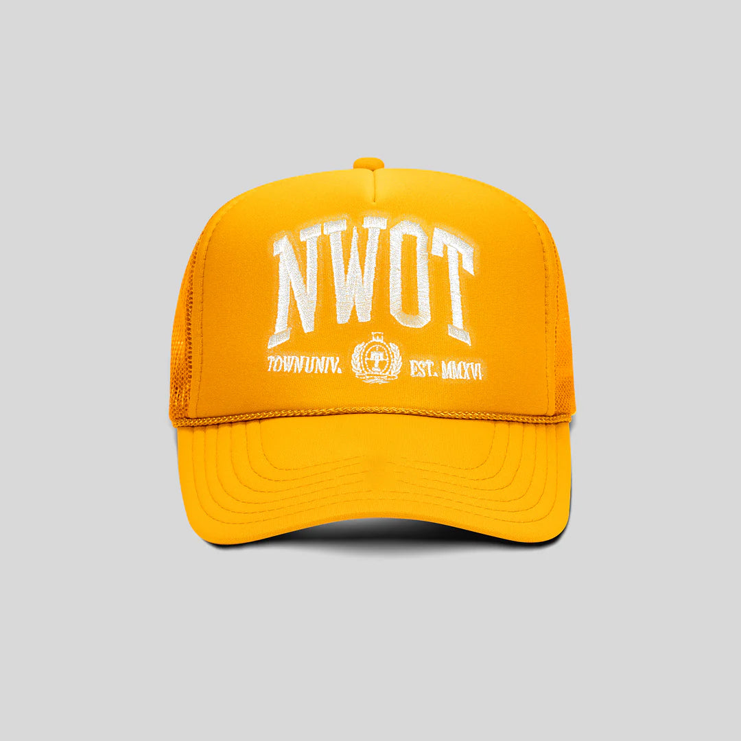 TOWN Apparel Gold Reverse Logo Trucker