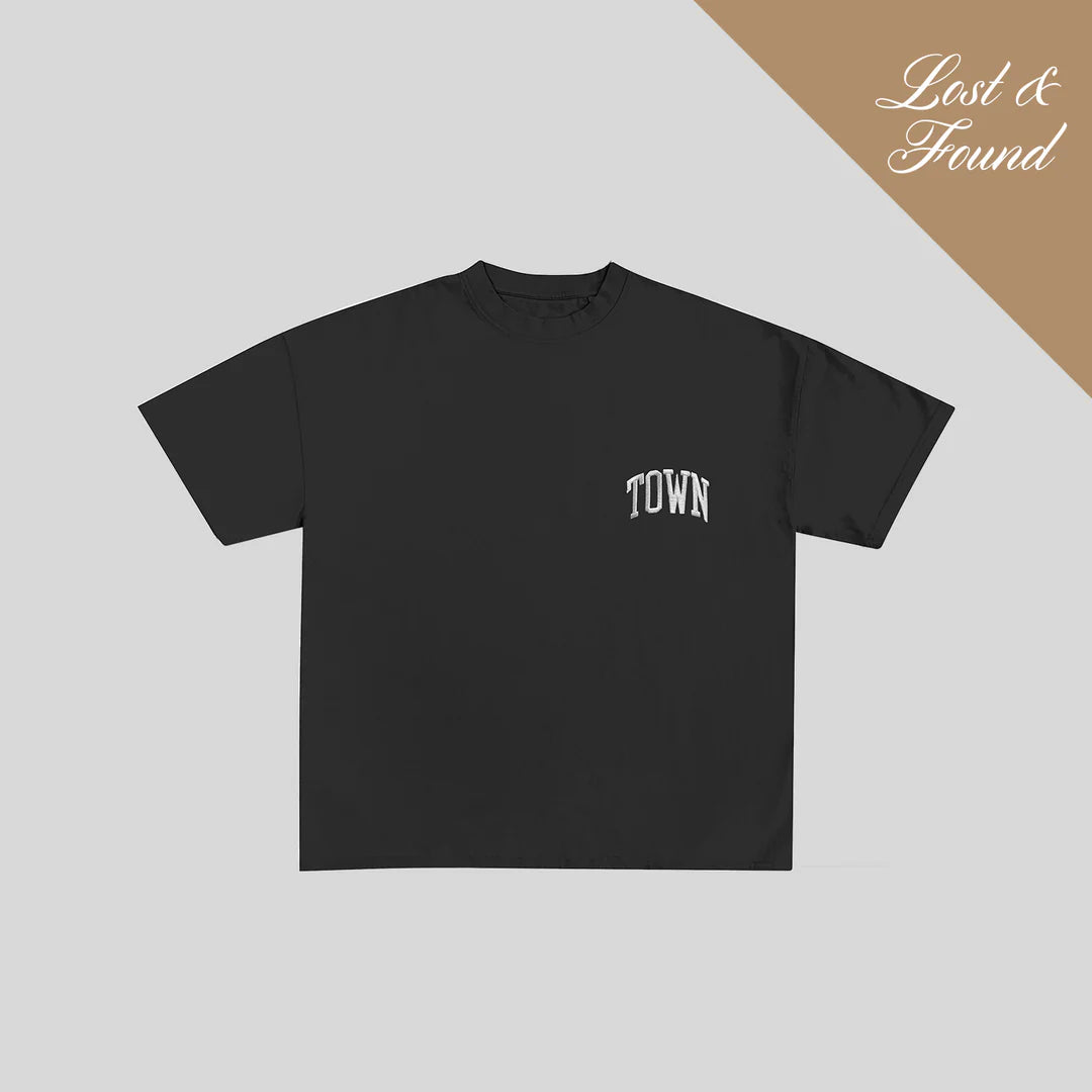 TOWN Apparel Black L&F Embroidered 'TOWN' Tee