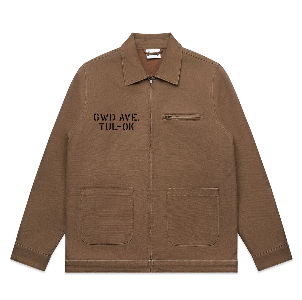 Stencil Canvas Jacket Walnut